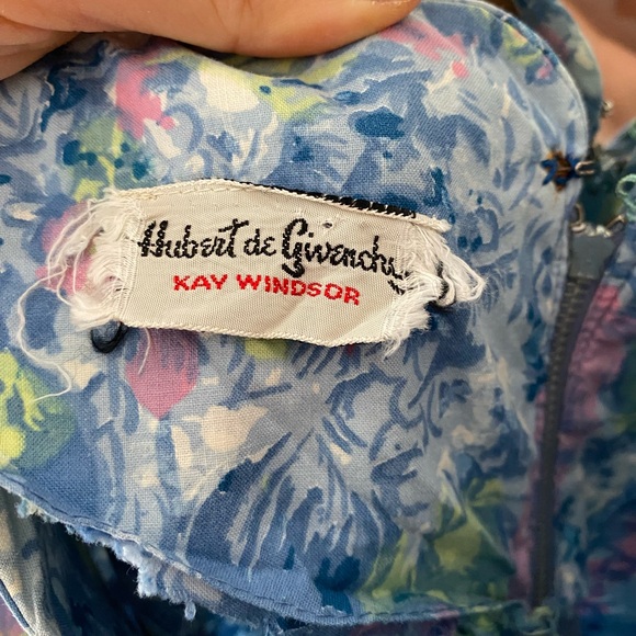 Vtg 1957 Givenchy x Kay Windsor Floral Dress - Picture 6 of 10